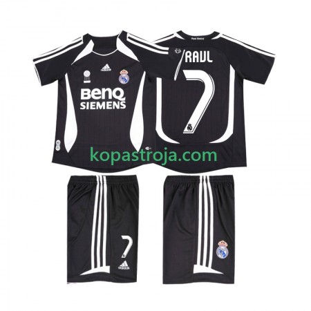Billiga Fotbollströjor Real Madrid RAUL 7 2006 2007 Retro Barn Borta tröja Kortärmad